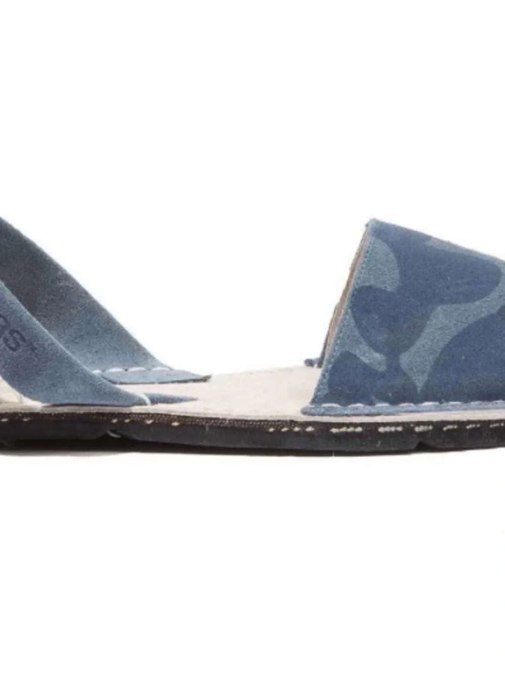 Solillas Men's Navy Camoflague Suede Sandals